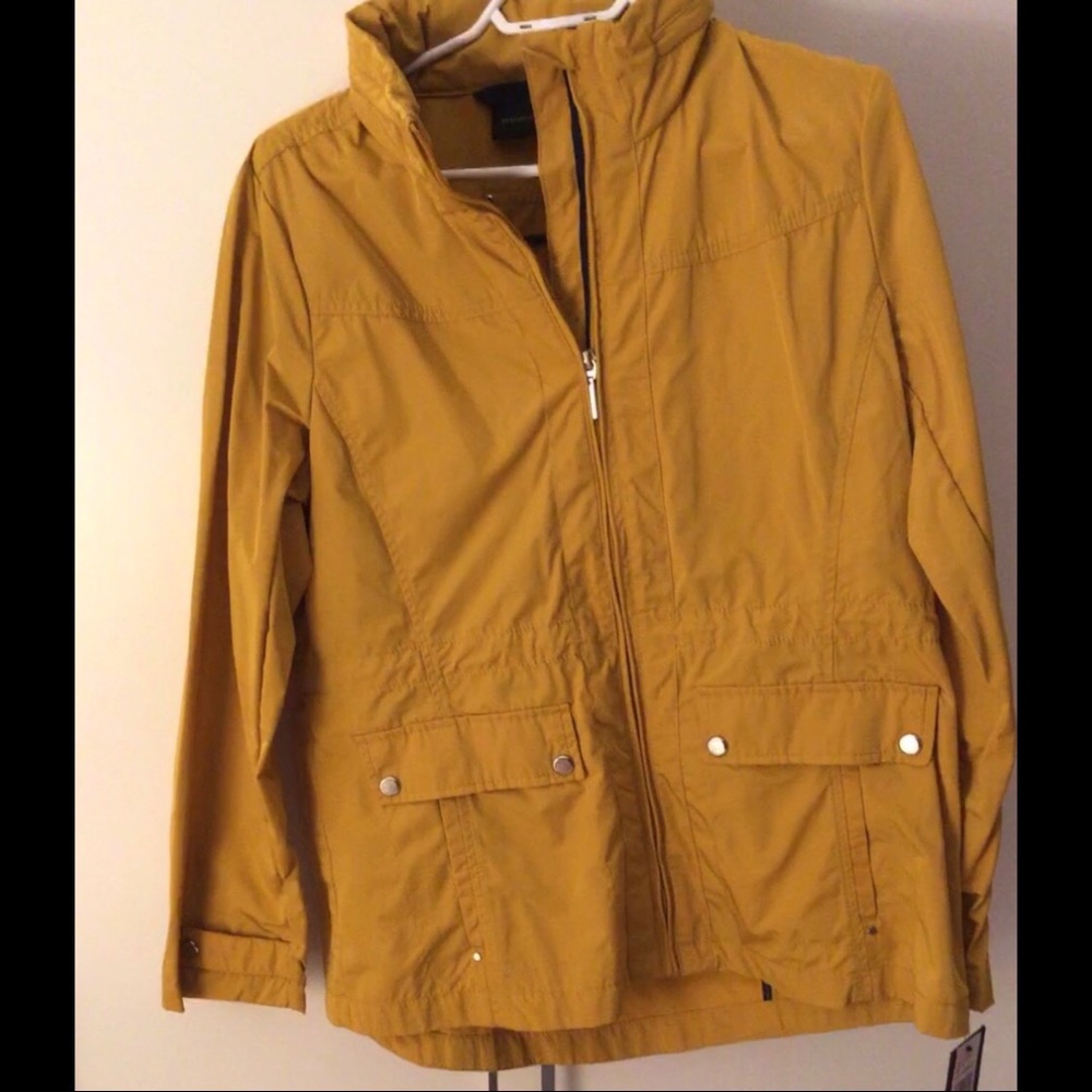 Windbreaker Jacket Mustard Yellow High Quality